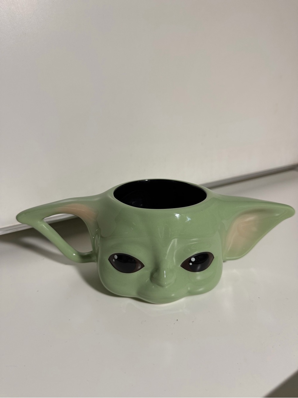 Licensed Star Wars Yoda Grogu Green Character Ceramic Mug with Ear Handles